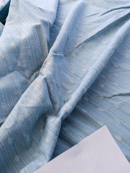 12 EV41 34"x 55" wide Scalamandre Marquie Strie Amure Blue Small Texture Dots MSRP USD 382/y