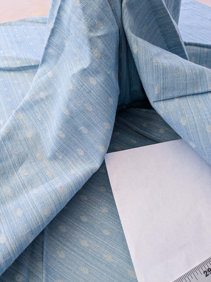 12 EV41 34"x 55" wide Scalamandre Marquie Strie Amure Blue Small Texture Dots MSRP USD 382/y