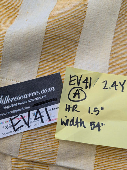 14 EV41 2.4y x 54"wide  Scalamandre Stripe Light Brown Beige