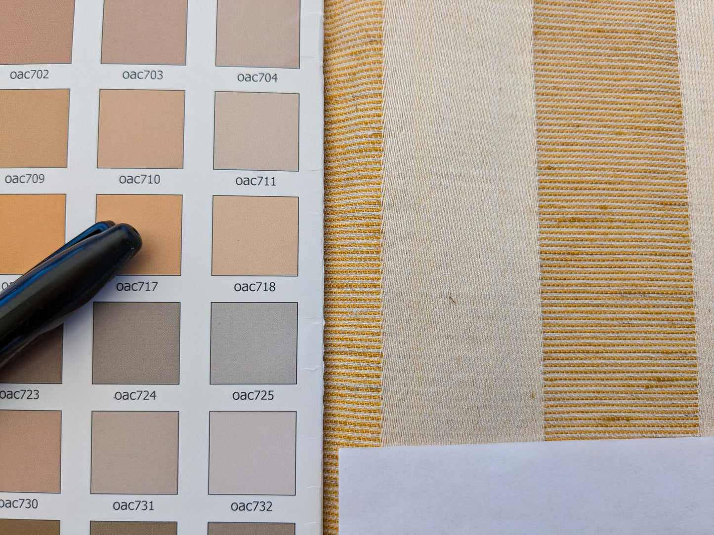 14 EV41 2.4y x 54"wide  Scalamandre Stripe Light Brown Beige