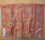 15 EV41 2.4y x 54"  Scalamandre Colony Roma Gran Siecle Eglantine Peach Beige Pink Red Silk Wool Damask Floral MSRP US 440/Y