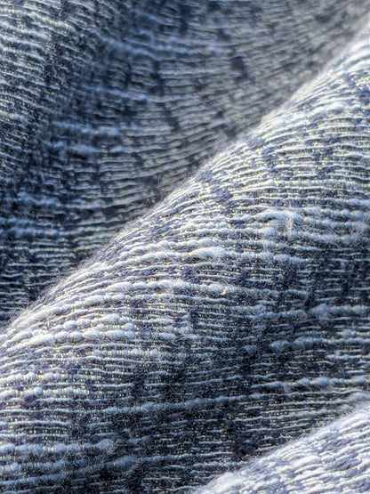 16 EV41 2.4y x 54"  Scalamandre Colony Collection Ceylon Unito Prussia Blue Texture Solid MSRP USD 360/y