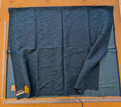 16 EV41 2.4y x 54"  Scalamandre Colony Collection Ceylon Unito Prussia Blue Texture Solid MSRP USD 360/y