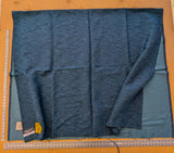 16 EV41 2.4y x 54"  Scalamandre Colony Collection Ceylon Unito Prussia Blue Texture Solid MSRP USD 360/y