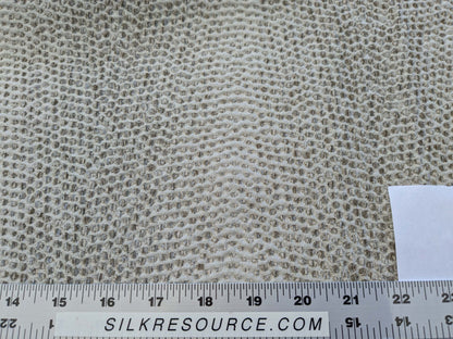 17 EV41 1.2y x 49"  Scalamandre Stripe Small Scale Texture Solid Beige Dots