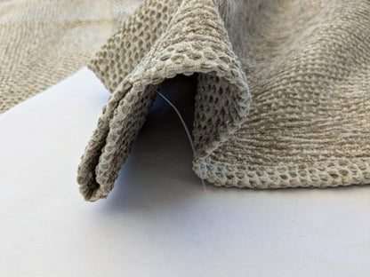 17 EV41 1.2y x 49"  Scalamandre Stripe Small Scale Texture Solid Beige Dots