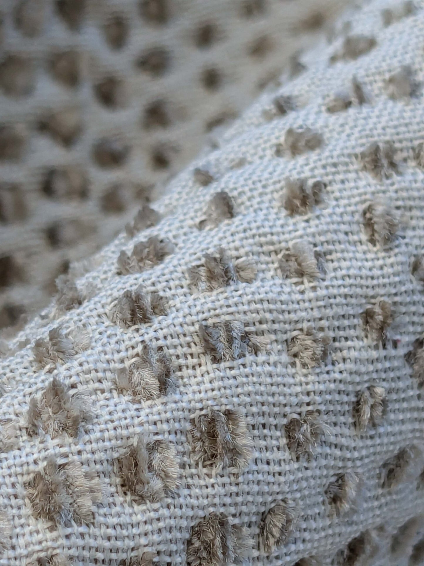 17 EV41 1.2y x 49"  Scalamandre Stripe Small Scale Texture Solid Beige Dots