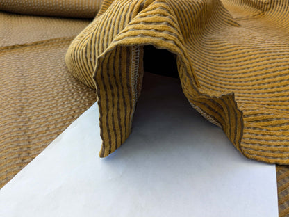 18 EV41 2.4 yards x 54"w Scalamandre Colony Roma Senegal Brown Gold Stripe Small Scale MSRP USD 330/y