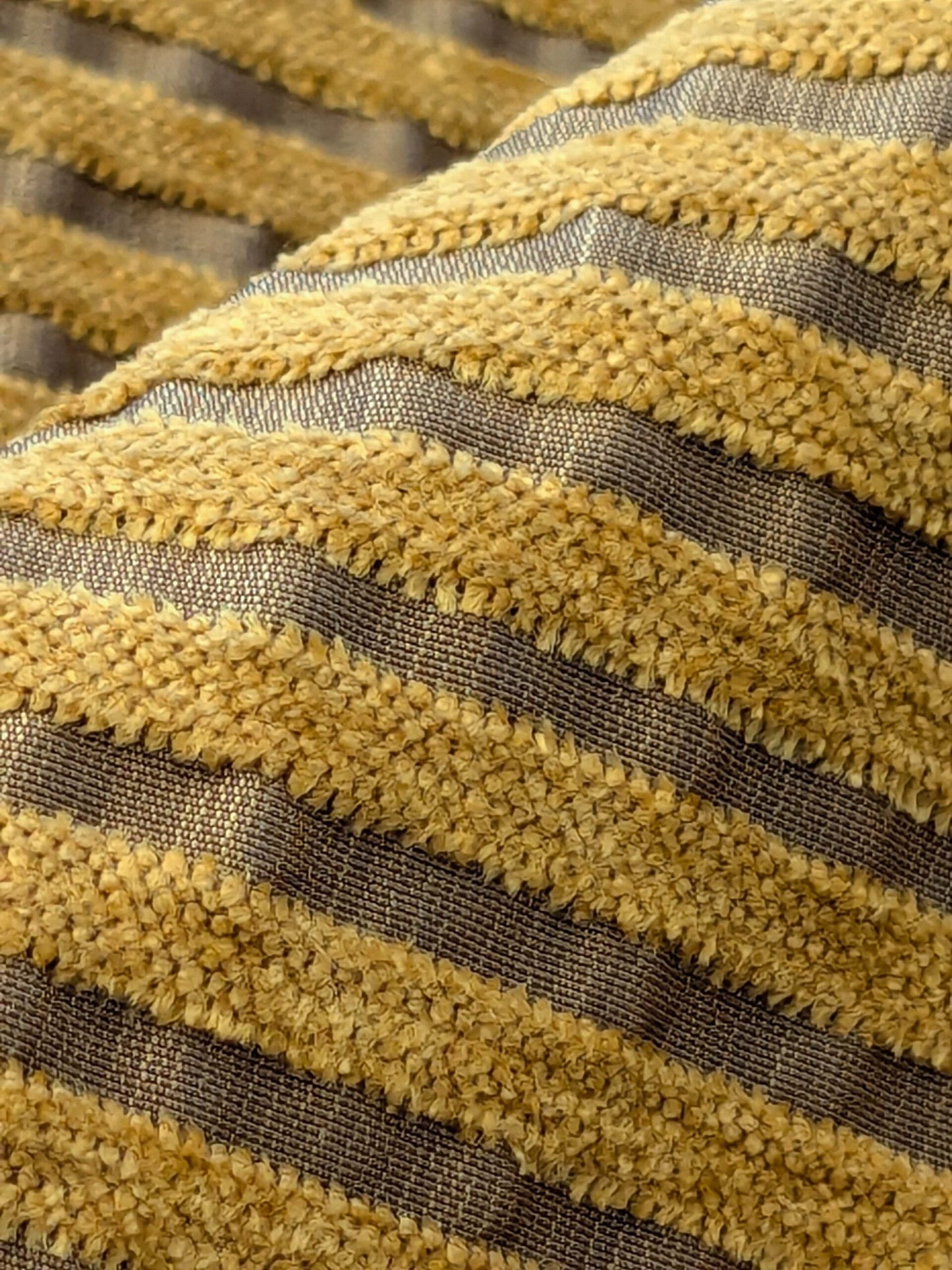 18 EV41 2.4 yards x 54"w Scalamandre Colony Roma Senegal Brown Gold Stripe Small Scale MSRP USD 330/y