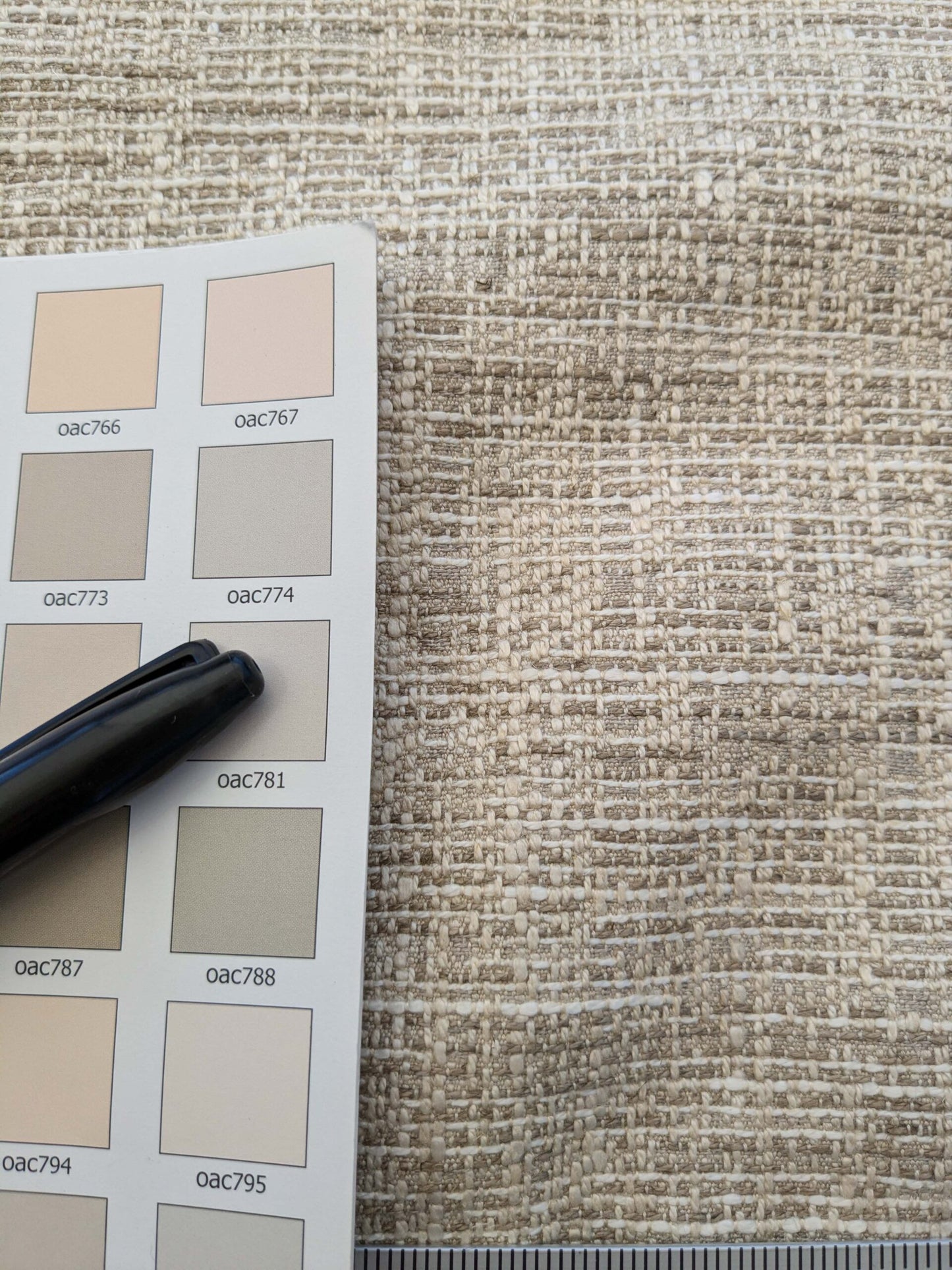 19 EV41 2.4 yards x 56"w Scalamandre Small Scale Texture Solid Cream Beige