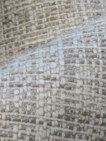 19 EV41 2.4 yards x 56"w Scalamandre Small Scale Texture Solid Cream Beige