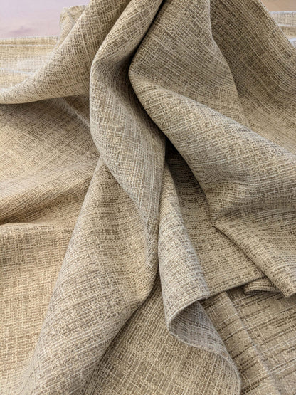 19 EV41 2.4 yards x 56"w Scalamandre Small Scale Texture Solid Cream Beige