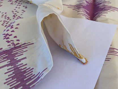 5 EV42 2.4y x 5"w Scalamandre Colony Roma Laguna Celeste Viola Blue Purple Beige Silk Wool