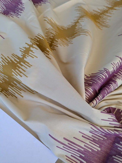 5 EV42 2.4y x 5"w Scalamandre Colony Roma Laguna Celeste Viola Blue Purple Beige Silk Wool