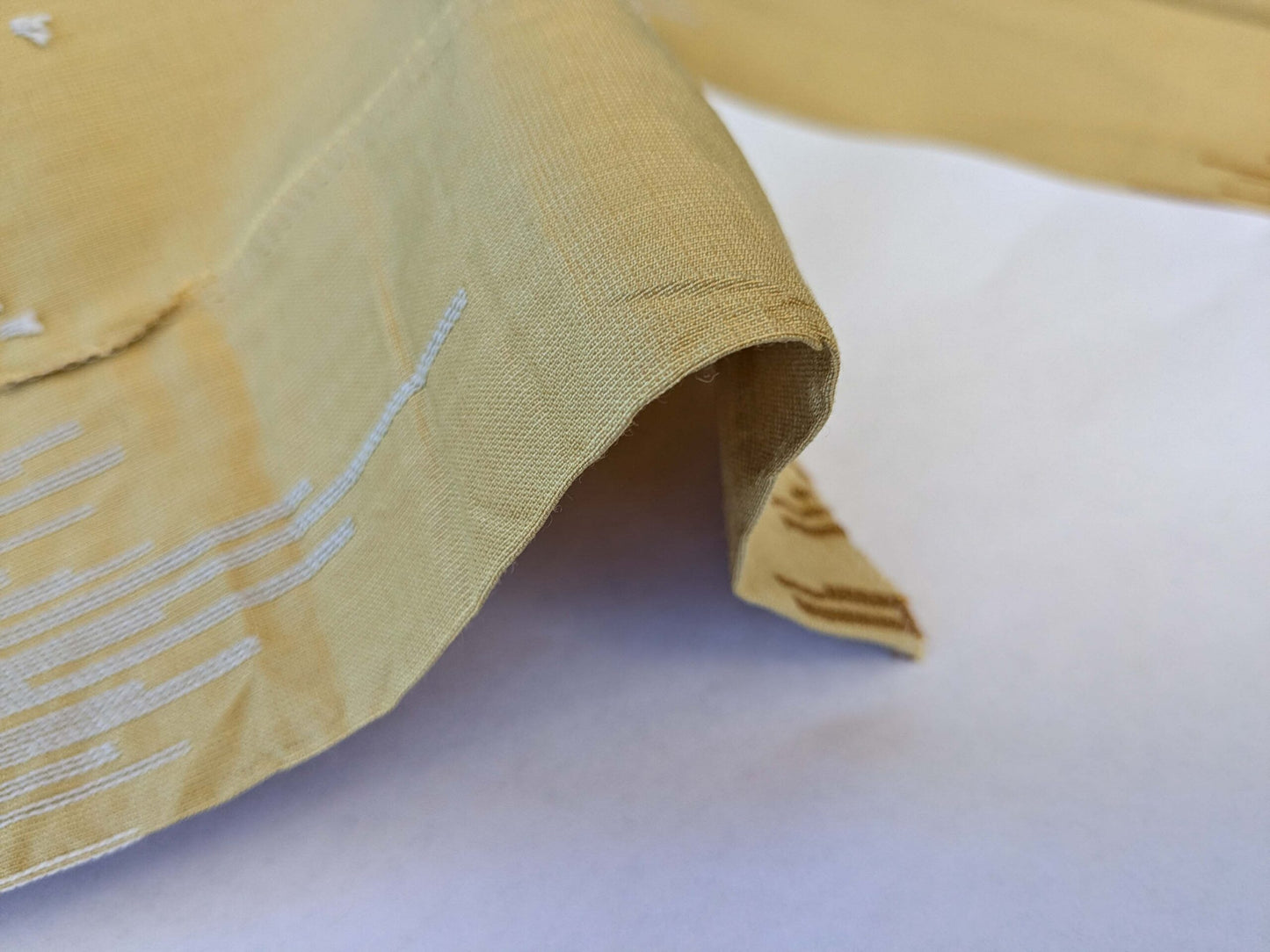 6 EV42 2.4y x 55"w Scalamandre Colony Roma Laguna Brown White Gold Stripe Silk Wool