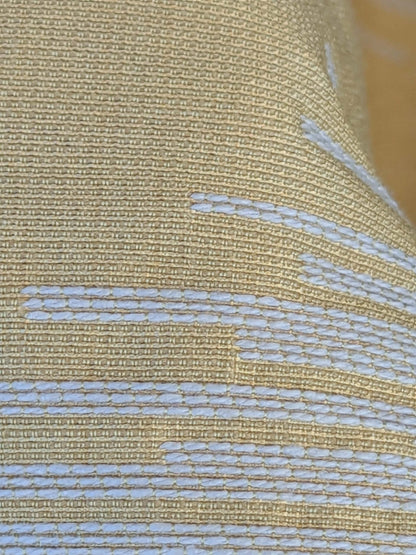 6 EV42 2.4y x 55"w Scalamandre Colony Roma Laguna Brown White Gold Stripe Silk Wool