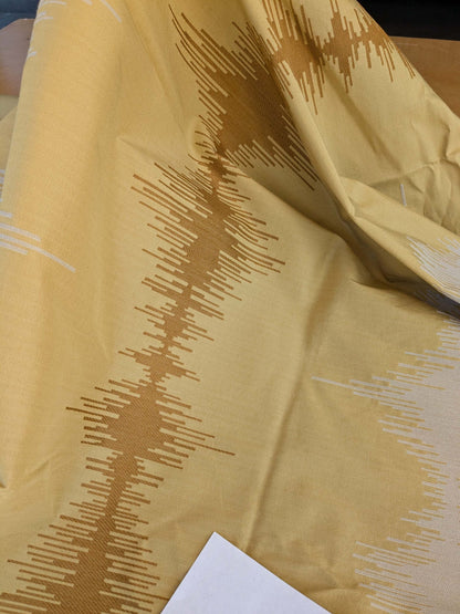 6 EV42 2.4y x 55"w Scalamandre Colony Roma Laguna Brown White Gold Stripe Silk Wool