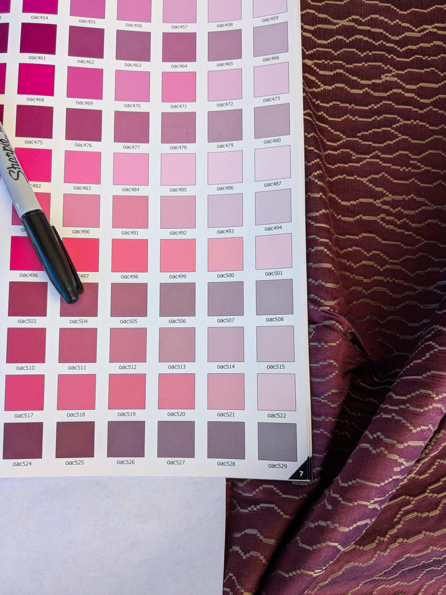 27 EV42 2.4y x 51"w Scalamandre Sophie Onde Eggplant Purple Campagna Collection Art Deco Abstract