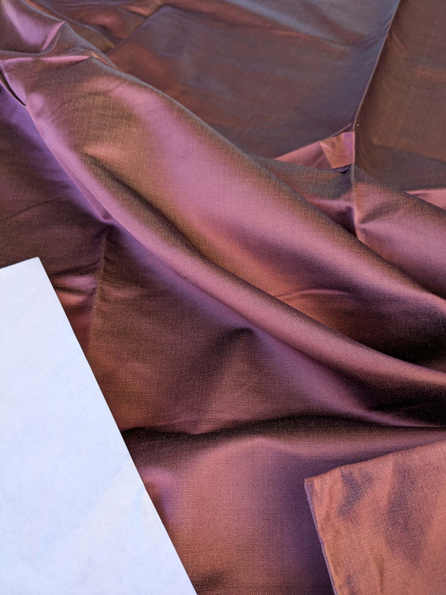 28 EV42 2.4y x 51"w Scalamandre Sophie Satin Eggplant Purple Silk Satin Cotton