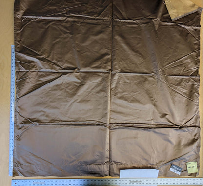 12 EV42 1.6y x 51"w Scalamandre Sophie Satin Brown Silk Satin Cotton Plain Solid