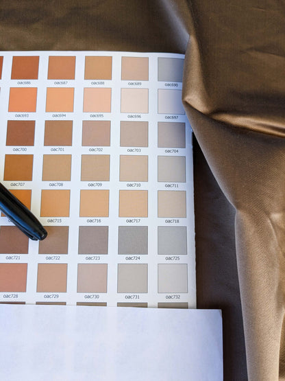 12 EV42 1.6y x 51"w Scalamandre Sophie Satin Brown Silk Satin Cotton Plain Solid