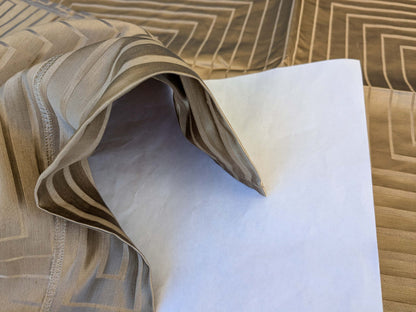 16 EV42 2.4y x 54"w Scalamandre Brown Geometric Art Deco Square Pattern Silk Blend