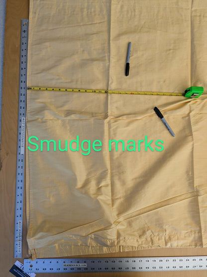 17 EV42 2.2y x 54"w Scalamandre Powers Court Lemon Yellow Silk Taffeta Strie MSRP USD 342/Y Faint Smudges