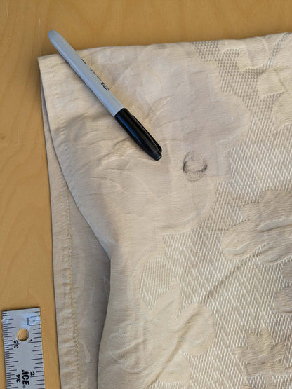 18 EV42 2.4y x 56"w Scalamandre Kilfane Beige Damask Floral Renaissance Silk Blend