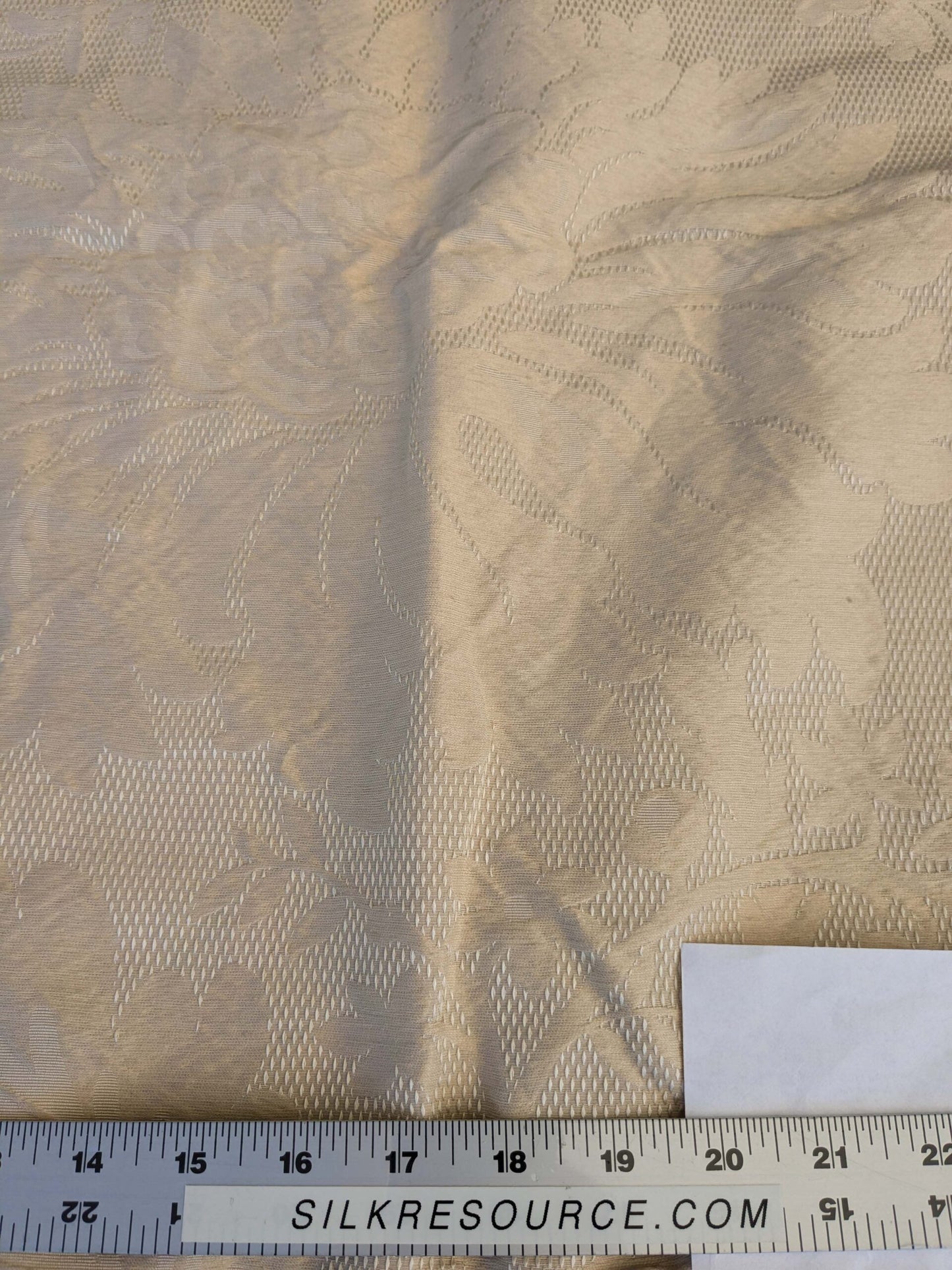 18 EV42 2.4y x 56"w Scalamandre Kilfane Beige Damask Floral Renaissance Silk Blend