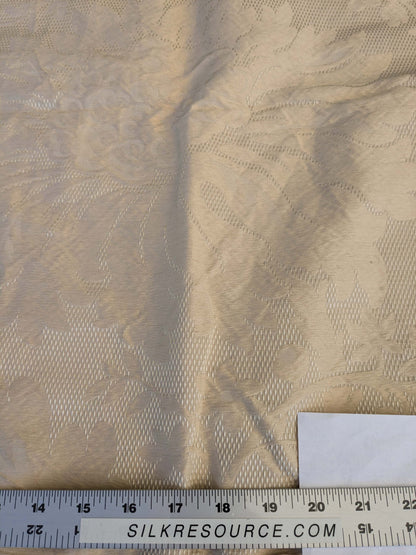 18 EV42 2.4y x 56"w Scalamandre Kilfane Beige Damask Floral Renaissance Silk Blend