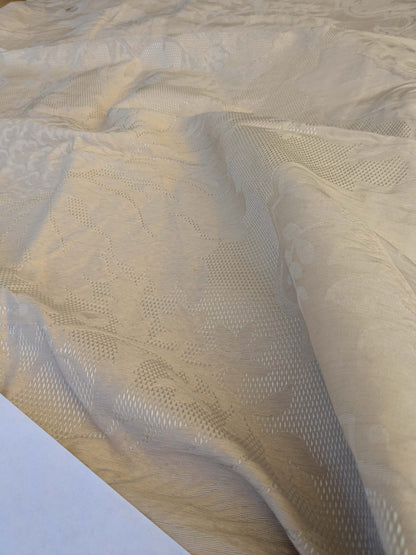 18 EV42 2.4y x 56"w Scalamandre Kilfane Beige Damask Floral Renaissance Silk Blend