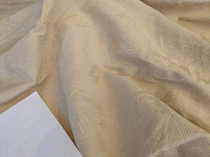 18 EV42 2.4y x 56"w Scalamandre Kilfane Beige Damask Floral Renaissance Silk Blend