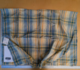20 EV42 2.2y x 49"w Scalamandre Reveur Plaid Blue and Gold Silk