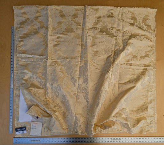 21 EV42 2.4y x 51"w Scalamandre Fornarina Ivory Silk Damask Medallion MSRP USD 648/Y