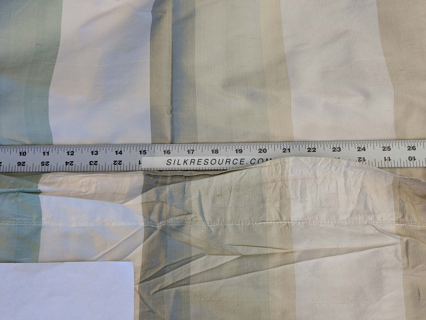 22 EV42 2.4y x 55"w Scalamandre Rainbow Mutli Greens Pinks and White Ombre Stripe Silk