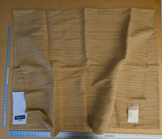 26 EV42 2.2y x 54" Scalamandre Herbeaux Straw Brown Strie Texture Silk Blend