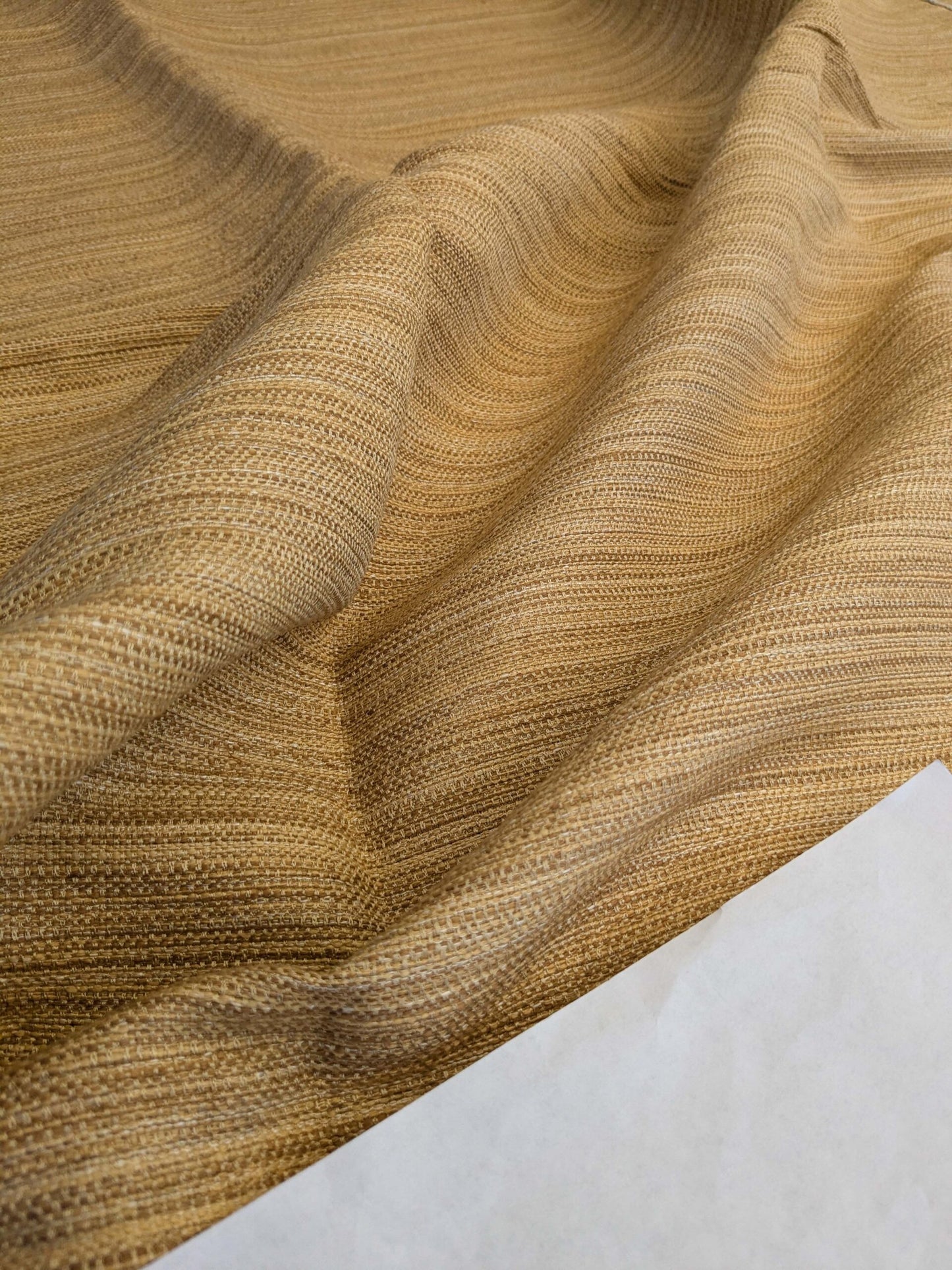 26 EV42 2.2y x 54" Scalamandre Herbeaux Straw Brown Strie Texture Silk Blend