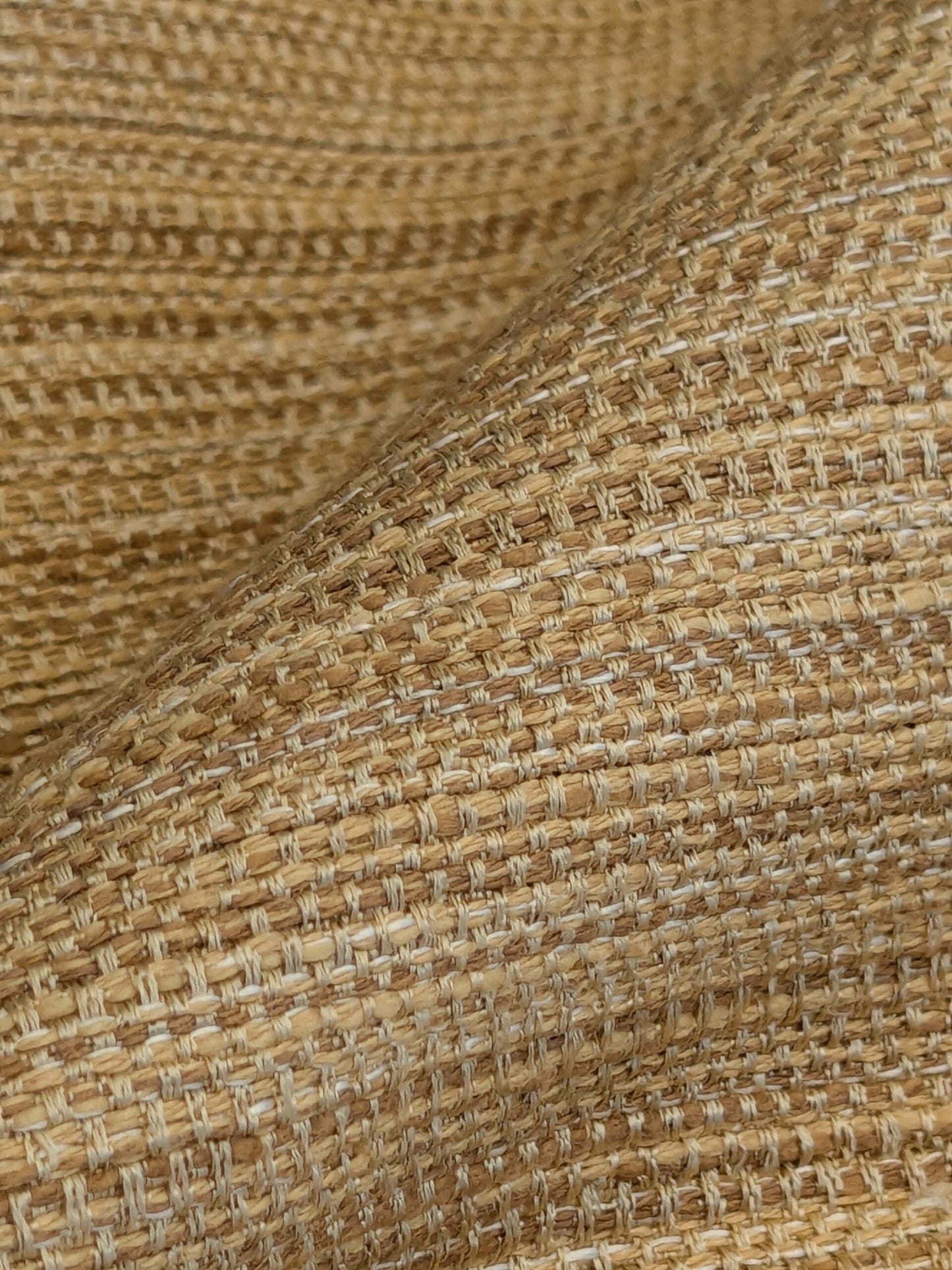 26 EV42 2.2y x 54" Scalamandre Herbeaux Straw Brown Strie Texture Silk Blend