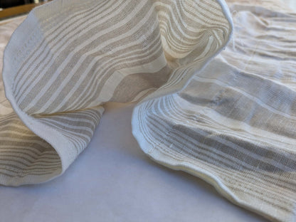 1 EV43 Sheers 30" x 51" wide Scalamandre Stripe Beige Cream Small Stain