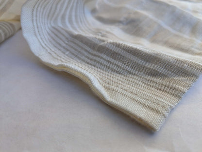 1 EV43 Sheers 30" x 51" wide Scalamandre Stripe Beige Cream Small Stain