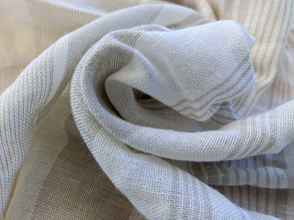 1 EV43 Sheers 30" x 51" wide Scalamandre Stripe Beige Cream Small Stain