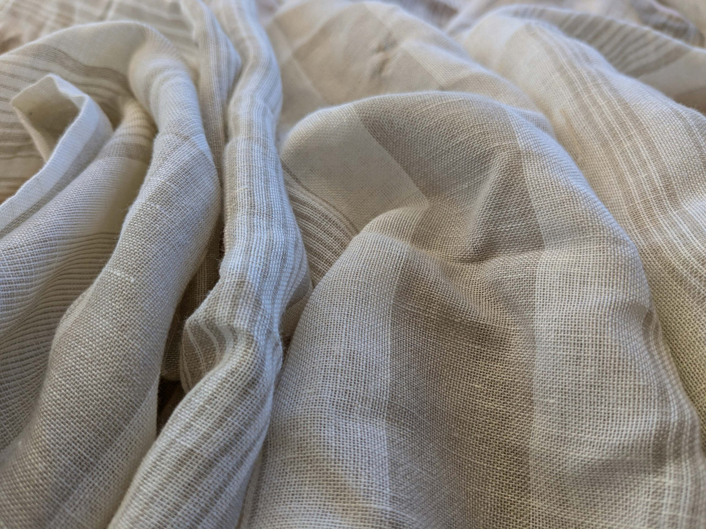 1 EV43 Sheers 30" x 51" wide Scalamandre Stripe Beige Cream Small Stain