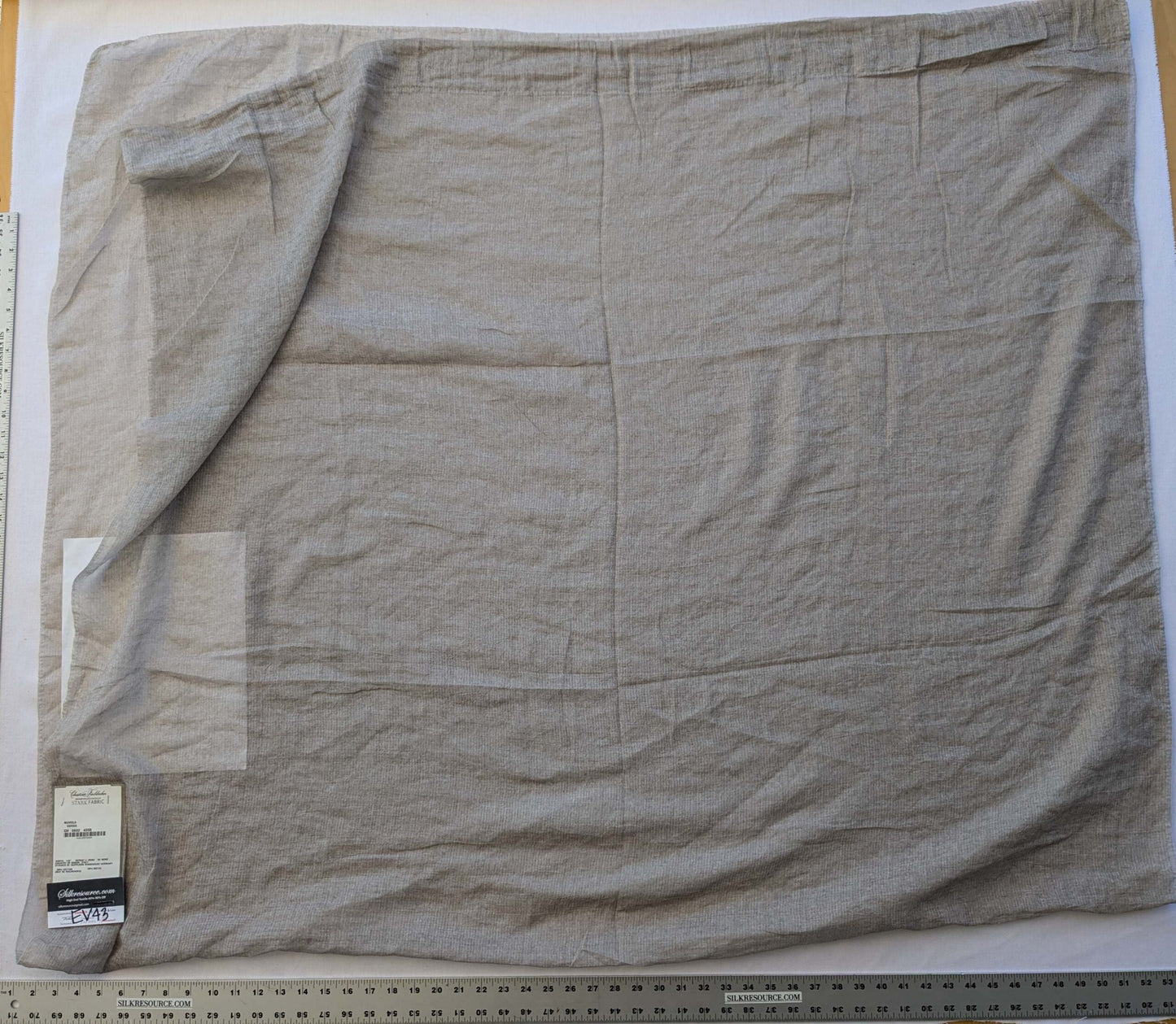 4 EV43 Sheers 2.4y x 53"w Scalamandre Christian Fischbacher Nuvola Cocoa Gray Sheers Stripe MSRP USD 516/y