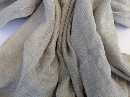 4 EV43 Sheers 2.4y x 53"w Scalamandre Christian Fischbacher Nuvola Cocoa Gray Sheers Stripe MSRP USD 516/y