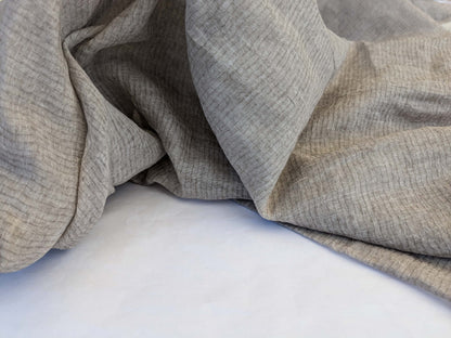 4 EV43 Sheers 2.4y x 53"w Scalamandre Christian Fischbacher Nuvola Cocoa Gray Sheers Stripe MSRP USD 516/y