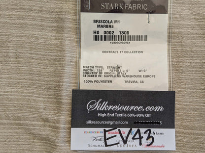 5 EV43 Sheers 1.3y x 126"wide Scalamandre Lelievre Paris Briscola M1 Marbre Beige Strie Texture Polyester MSRP USD 652/y