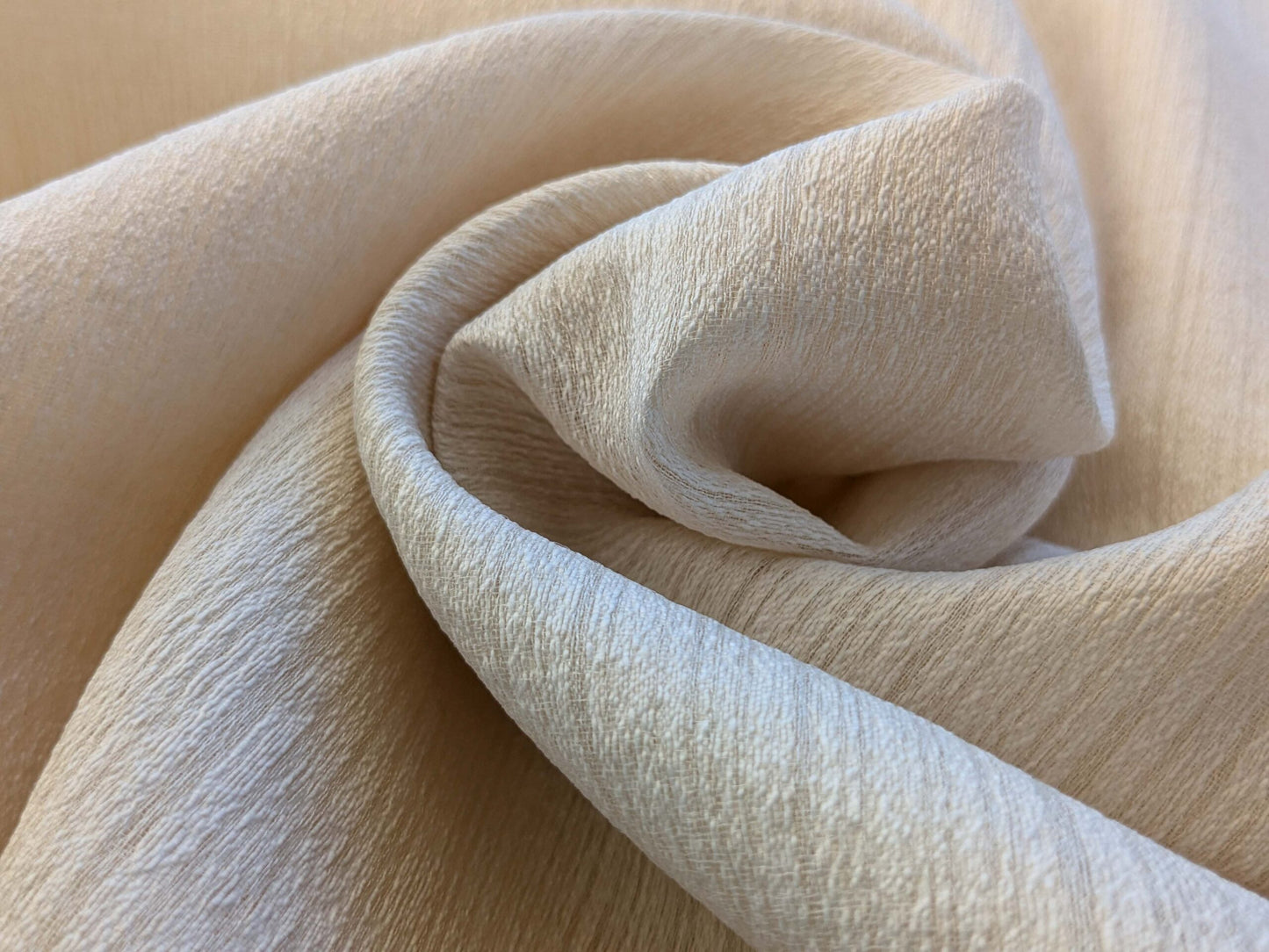 6 EV43 Sheers 1.2 x 63"w Scalamandre Lelievre Paris Briscola M1 Blanc Cream White Strie Texture Polyester MSRP USD 652/y