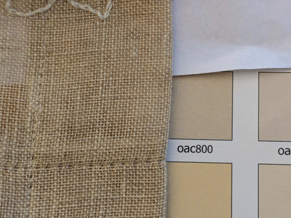 7 EV43 Sheers 2.4y x 51"w with Corner Cut Scalamandre Sheer Diamond Ogee Brown Art Deco