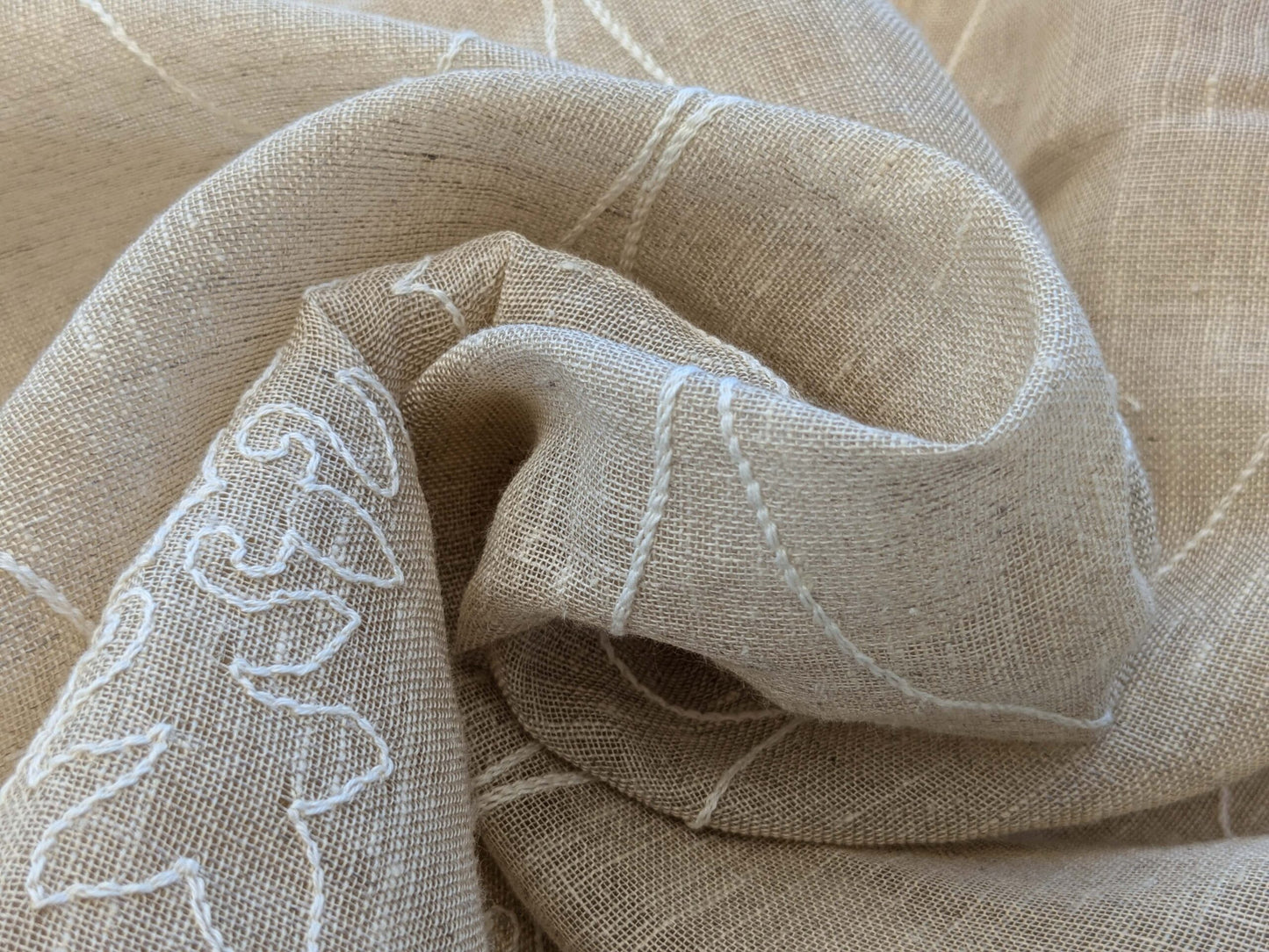 7 EV43 Sheers 2.4y x 51"w with Corner Cut Scalamandre Sheer Diamond Ogee Brown Art Deco