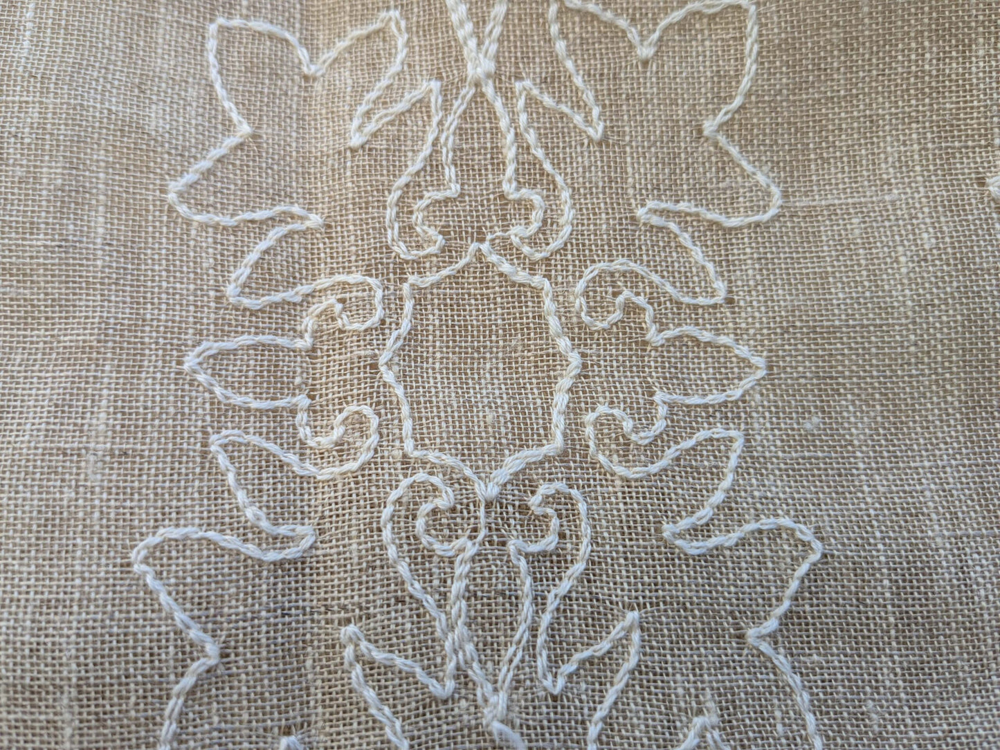 7 EV43 Sheers 2.4y x 51"w with Corner Cut Scalamandre Sheer Diamond Ogee Brown Art Deco